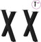 vidaXL - Eettafelpoten - 2 - st - X-vormig - 80x(72-73) - cm - staal - zwart