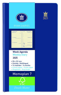 Ryam - Agenda 2023 Ryam Memoplan 7 Suprema Nappa 7dagen/2pagina's assorti