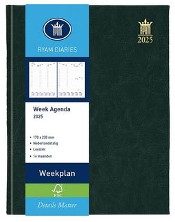 Ryam - Agenda 2023 Ryam Weekplan Mundior 7dagen/2pagina's zwart