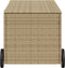 vidaXL - Tuinbox - met - wielen - 190 - L - poly - rattan - gemengd - beige