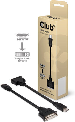 Club 3D CAC-HMD>DFD - HDMI naar DVI-I Adapter - 1x HDMI-stekker 1x DVI-bus 24+5-polig - Zwart