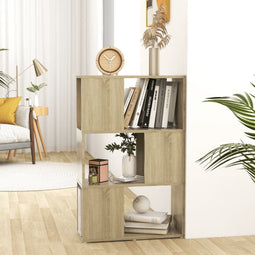 Boekenkast/kamerscherm 60x24x94 cm bewerkt hout sonoma eiken
