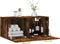 vidaXL - Wandkast - 80x36,5x35 - cm - bewerkt - hout - gerookt - eikenkleurig