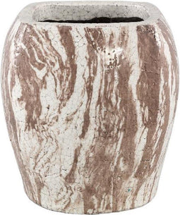 PTMD Brave Bloempot - H26 x Ø25 cm - Terracotta - Bruin