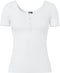 Pieces PCKITTE SS TOP NOOS BC BriWhi - Katoenen top - Korte mouwen - Maat XS