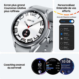 Samsung Galaxy Watch6 Classic - Smartwatch - Gezondheids- en sporttracking - 43mm - Zilver