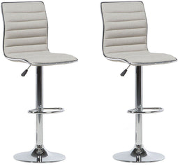 Set van 2 barstoelen LUCERNE Draaibaar Lichtbeige