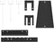 vidaXL - Pegboards - 2 - Pack - met - 8 - Accessoires, - Grijs, - 50x60 - cm, - Staal