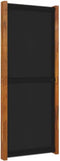 vidaXL - Kamerscherm - met - 5 - panelen - 350x180 - cm - zwart