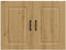 vidaXL - Keukenwandkast - Kalmar - bewerkt - hout - artisanaal - eikenkleur