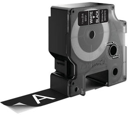 Dymo D1 - Printerlabels - Wit op zwart - 24mm x 7m