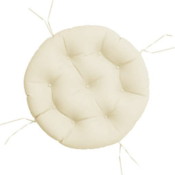 vidaXL - Zitkussen - rond - Ø - 60x11 - cm - oxford - stof - crèmekleurig