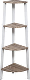 Hoekkast Stoer metaal hout industrieel design boekenkast 125 cm hoog wit