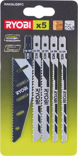 Ryobi RAK05JSBFC 5-delige decoupeerzaagbladenset