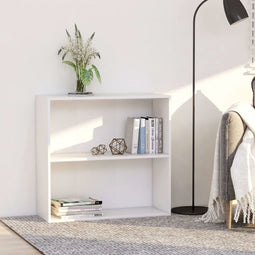vidaXL Boekenkast met 2 schappen 80x30x76,5 cm spaanplaat wit
