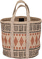PTMD Noyaan Brown jute round basket rhombic pattern S