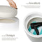 tectake® Badkamerkruk Rond - ABS-Kunststof - Opbergruimte en Zitkussen - Wit (Nr. 402077)
