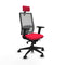 Piqueras y Crespo 2D066N2 - Bureaustoel - Hoofdsteun en verstelbare hoogte - Rood