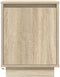 vidaXL - Nachtkastje - met - led-verlichting - 38x34x50 - cm - sonoma - eikenkleurig