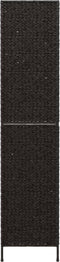 vidaXL - Kamerscherm - met - 3 - panelen - 122x180 - cm - waterhyacint - zwart