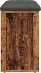 vidaXL - Schoenenbank - 102x32x50 - cm - bewerkt - hout - oud - houtkleurig