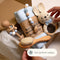 Love Nest Kraamcadeau - Baby Geschenkset 5-delig - Bijtring Rammelaar Speenkoord Knuffeldoekje - Bruin