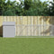 vidaXL - Hondenhok - met - dak - 117x609x123 - cm - staal - lichtgrijs