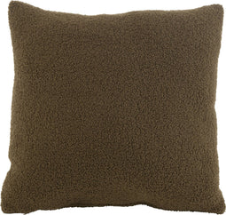 J-Line kussen Teddy - polyester - donkergroen