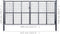 vidaXL - Gaaspoort - 400x200 - cm - gegalvaniseerd - staal - grijs