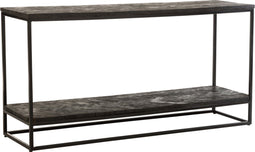 J-Line Console Grub Mango Hout Ijzer Zwart