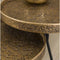 Bijzettafel set/2 rond metallic - Brons antiek