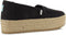 TOMS Valencia - Dames Espadrilles - Zachte stof met elastiek - Zwart - Maat 37