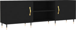 vidaXL - Tv-meubel - 150x30x50 - cm - bewerkt - hout - zwart