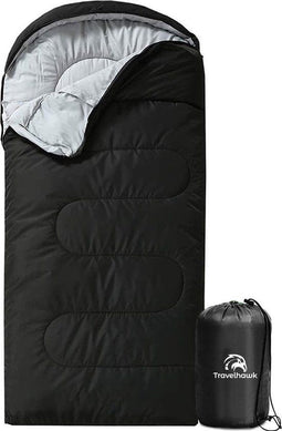 Travelhawk Slaapzak - Mummy Slaapzak - Comforttemperatuur 10-20°C - Zwart