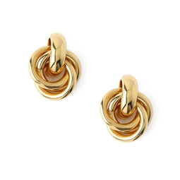 Orelia oorstekers - chunky verstrengeling ringen - goudkleurig