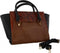 Mh Bijoux Schoudertas Dames 24 X 41 Cm Leer Zwart/bruin 2-delig