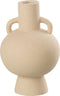 J-Line Vaas Rond Handvaten Porselein Beige Small