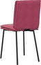 vidaXL - Eetkamerstoelen - 2 - st - fluweel - wijnrood