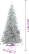 vidaXL - Kunstkerstboom - met - standaard - 180 - cm - PET - zilverkleurig