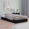 vidaXL - Bedframe - massief - hout - zwart - 90x200 - cm