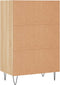 vidaXL - Hoge - kast - 57x35x90 - cm - bewerkt - hout - sonoma - eikenkleurig