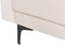 Chaise longue ABERDEEN Fluweel Lichtbeige