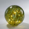 House of Seasons Deco Bal met LED Verlichting - H20 x Ø20 cm - Glas - Groen