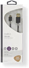 Nedis CCBW60500AT10 - USB A naar USB 2.0 micro kabel - 100 cm - Grijs
