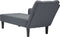 vidaXL - Chaise - longue - met - rechterarmleuning - fluweel - donkergrijs