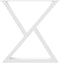vidaXL - Eettafelpoten - 2 - st - 70x(72-73,3) - cm - staal - wit