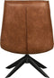 WOOOD Skyler Draaibare Fauteuil - Kunstleer - Cognac - 94x67x85