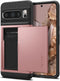 Spigen Slim Armor CS - Back Cover - Versterkte valbescherming met opbergvak - Roze Goud
