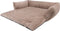 District 70 NUZZLE - Hondenmand Voor Op De Bank - Zacht Pluche - Maat M 75 x 75 cm - Taupe