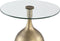 PTMD Leia Ronde Bijzettafel - H46 x Ø40 cm - Metaal/Glas - Goud